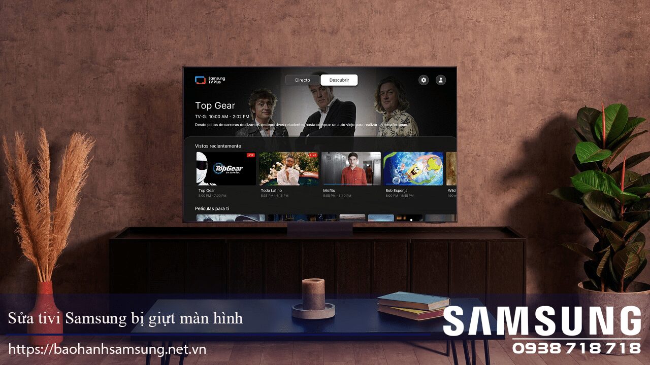 High-resolution Samsung TV with screen damage, reflecting the need for repair services.