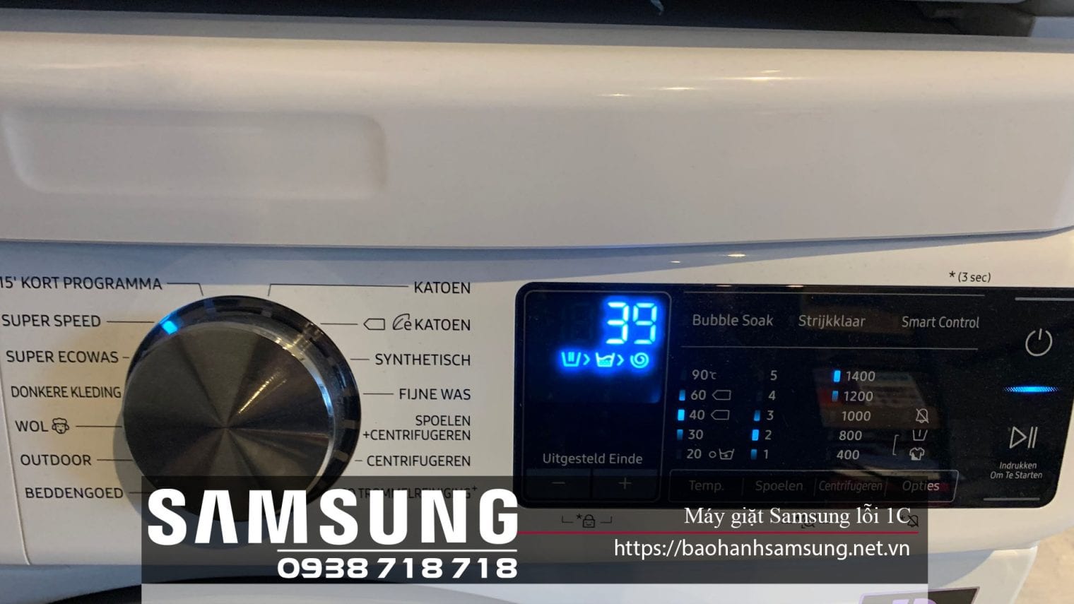 Nguyên nhân máy giặt Samsung lỗi 1C