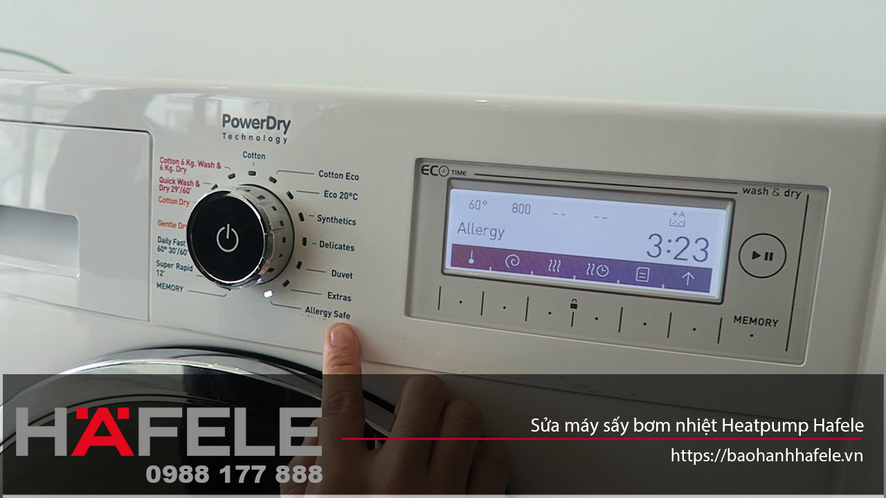 sửa máy sấy bơm nhiệt hafele